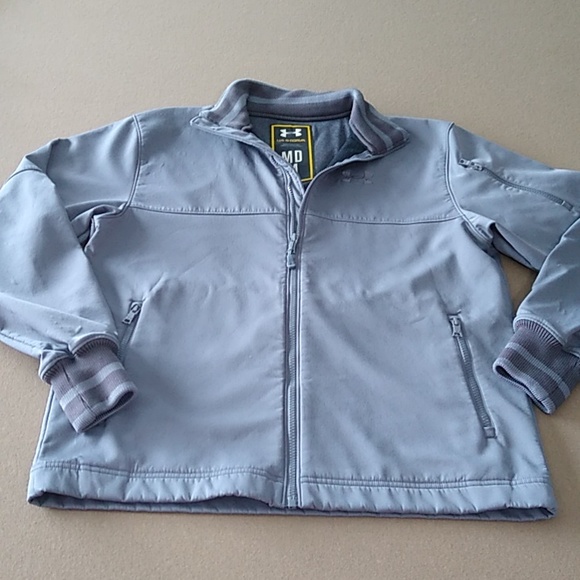 UNDER ARMOR STORM COAT SIZE M MEN GRAY WITH THREE ZIP POCKETS - Picture 1 of 14